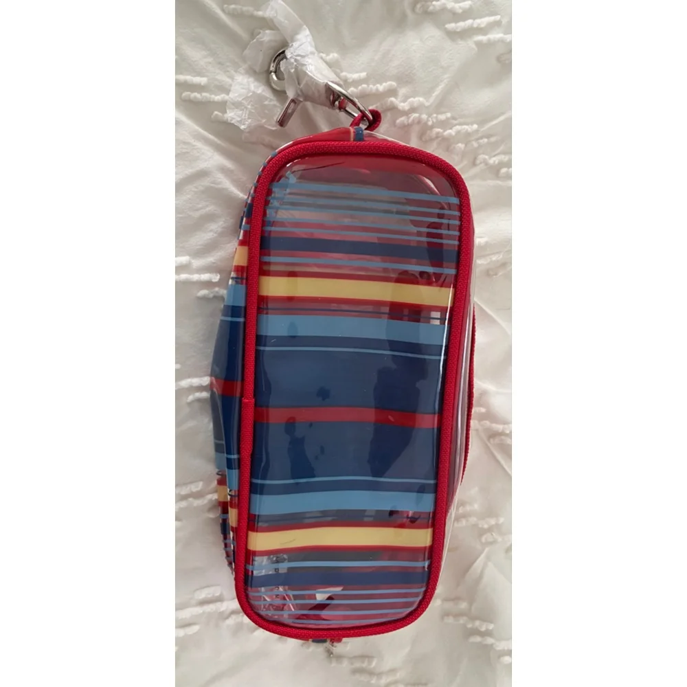 Lancome Zippered Makeup Bag Case Pouch - Clear Plastic Effiel Tower new